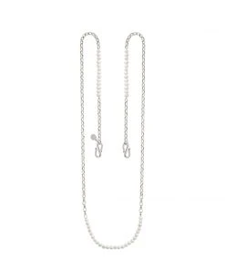 Astrid & Miyu Serenity Pearl Multi-Use Chain In Silver