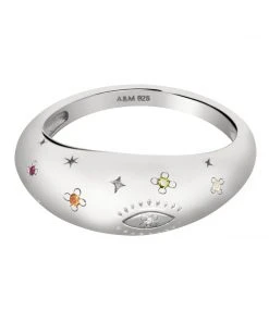 Astridandmiyu Prism Dome Ring In Silver