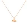 Astridandmiyu Iris Pendant Necklace In Rose Gold