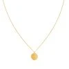 Astrid & Miyu Crystal Crescent Pendant Necklace In Gold Necklaces