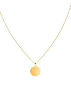 Astridandmiyu Crystal Set Pendant Necklace In Gold Necklaces