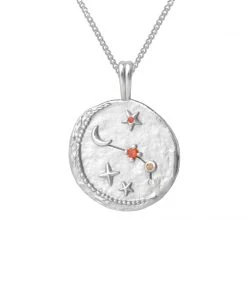 Astrid & Miyu Aries Zodiac Pendant Necklace In Silver 11 Astrid & Miyu Aries Zodiac Pendant Necklace In Silver