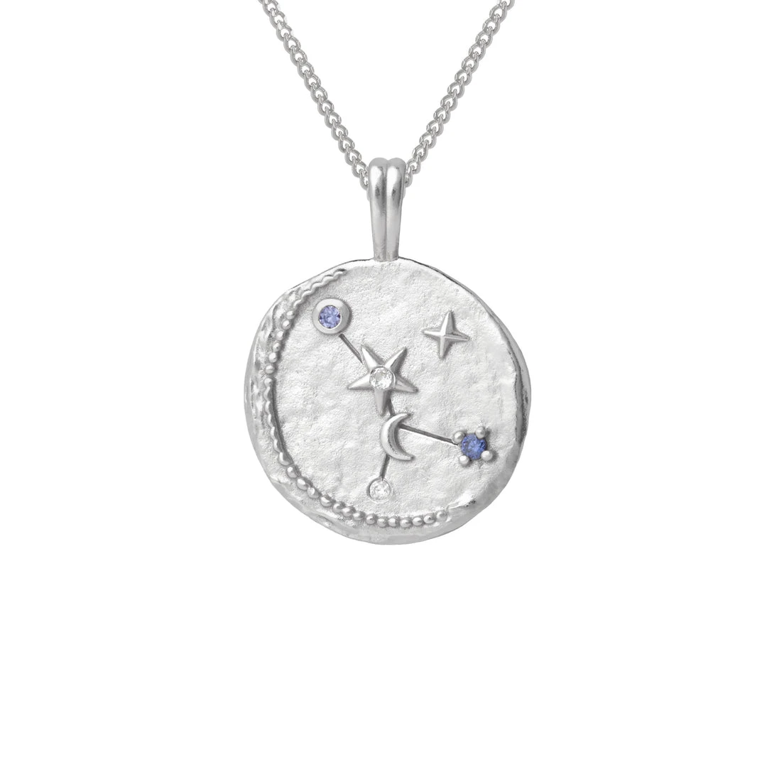 Astrid & Miyu Cancer Zodiac Pendant Necklace In Silver Zodiac Necklaces 5 Astrid & Miyu Cancer Zodiac Pendant Necklace In Silver Zodiac Necklaces