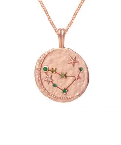 Astrid & Miyu Capricorn Zodiac Pendant Necklace In Rose Gold