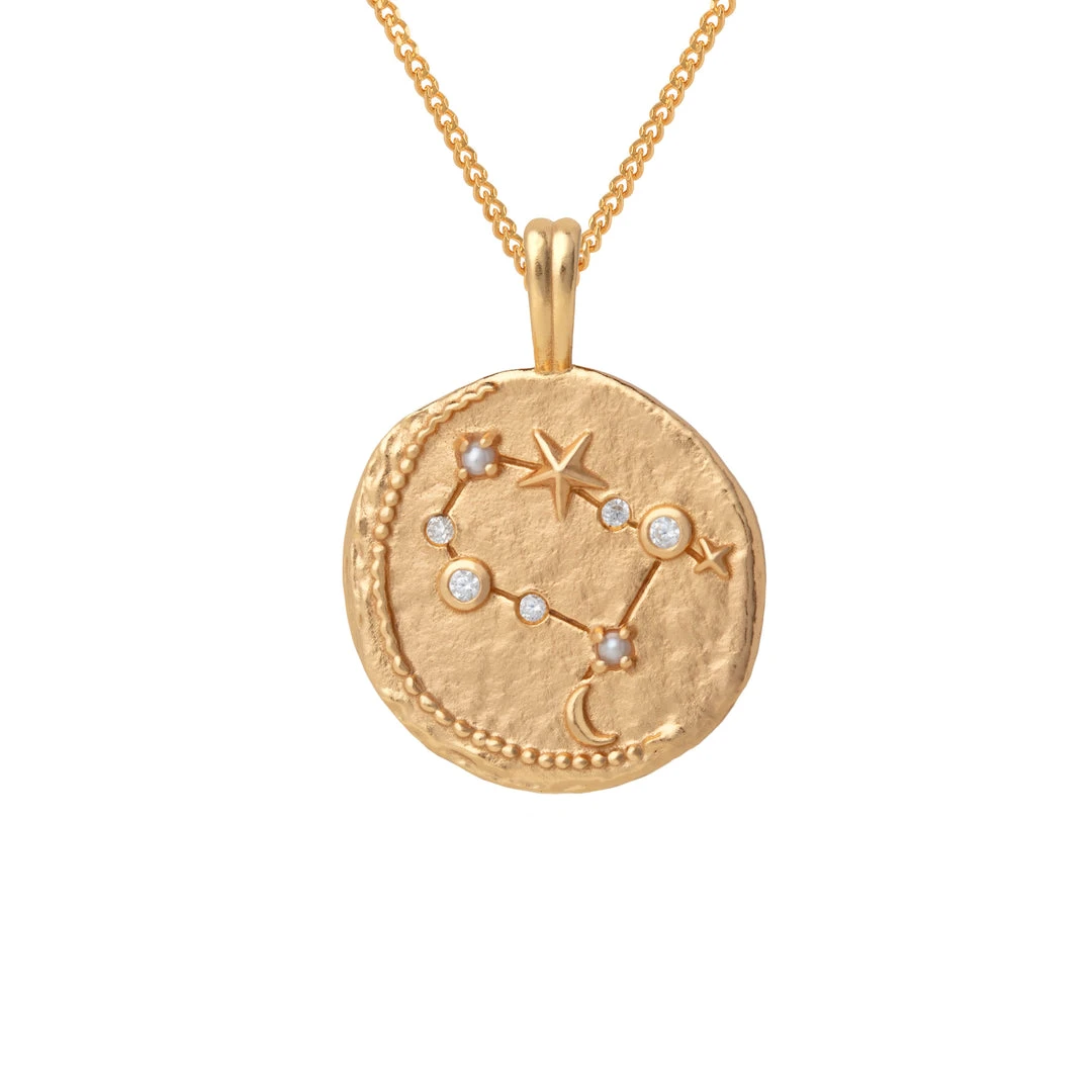 Astrid & Miyu Zodiac Necklaces Gemini Zodiac Pendant Necklace In Gold 5 Astrid & Miyu Zodiac Necklaces Gemini Zodiac Pendant Necklace In Gold