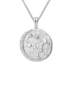 Astrid & Miyu Gemini Zodiac Pendant Necklace In Silver Zodiac Necklaces 11 Astrid & Miyu Gemini Zodiac Pendant Necklace In Silver Zodiac Necklaces