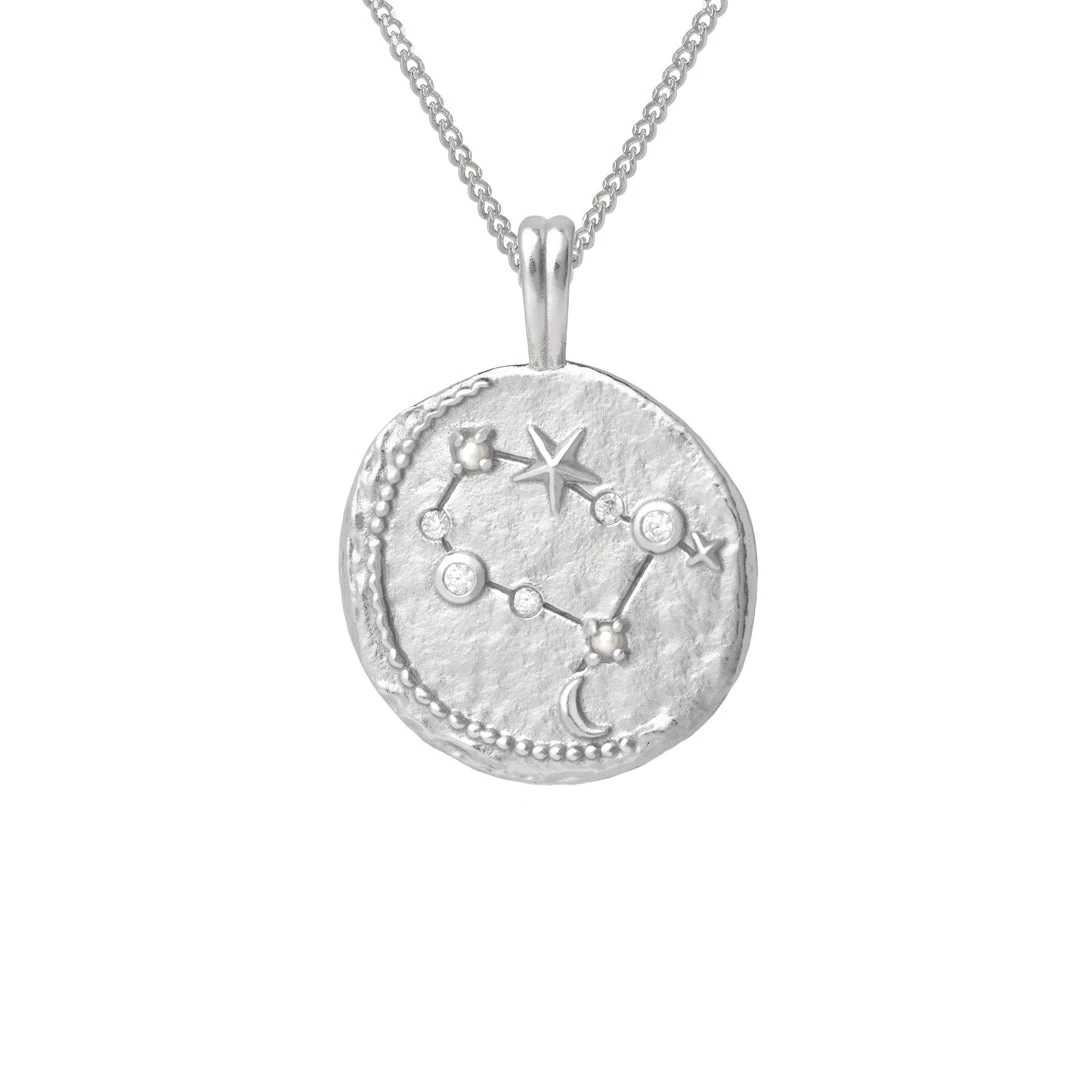 Astrid & Miyu Gemini Zodiac Pendant Necklace In Silver Zodiac Necklaces 5 Astrid & Miyu Gemini Zodiac Pendant Necklace In Silver Zodiac Necklaces