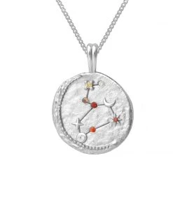 Astrid & Miyu Zodiac Necklaces Leo Zodiac Pendant Necklace In Silver 12 Astrid & Miyu Zodiac Necklaces Leo Zodiac Pendant Necklace In Silver
