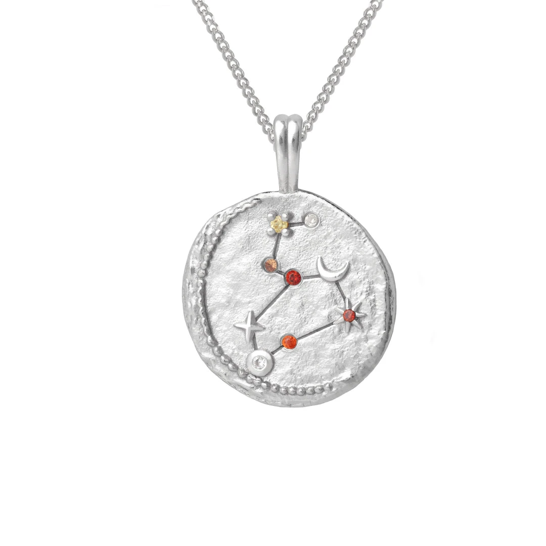 Astrid & Miyu Zodiac Necklaces Leo Zodiac Pendant Necklace In Silver 5 Astrid & Miyu Zodiac Necklaces Leo Zodiac Pendant Necklace In Silver