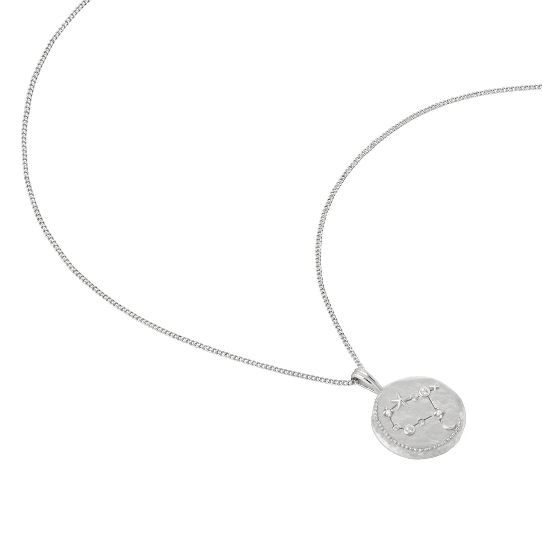 Astrid & Miyu Gemini Zodiac Pendant Necklace In Silver Zodiac Necklaces 7 Astrid & Miyu Gemini Zodiac Pendant Necklace In Silver Zodiac Necklaces