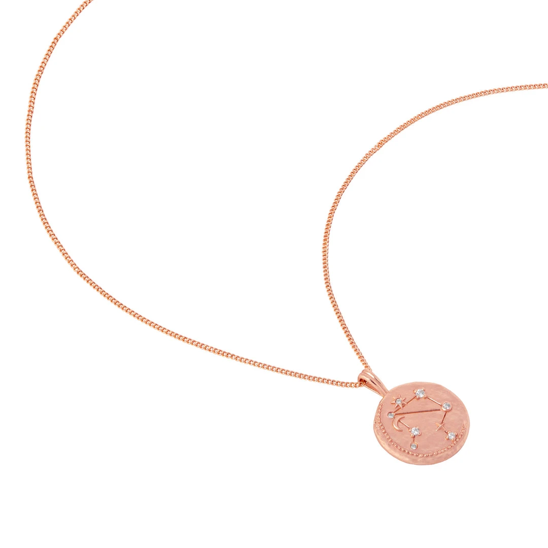 Astrid & Miyu Zodiac Necklaces Libra Zodiac Pendant Necklace In Rose Gold 7 Astrid & Miyu Zodiac Necklaces Libra Zodiac Pendant Necklace In Rose Gold