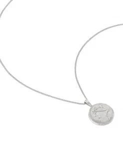 Astrid & Miyu Libra Zodiac Pendant Necklace In Silver