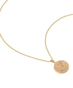 Astrid & Miyu Scorpio Zodiac Pendant Necklace In Gold 14 Astrid & Miyu Scorpio Zodiac Pendant Necklace In Gold