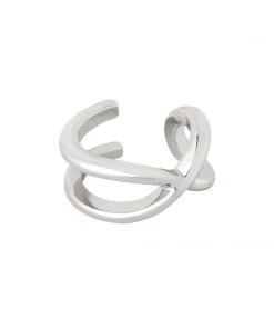 Astrid & Miyu Earrings Infinite Ear Cuff In Silver
