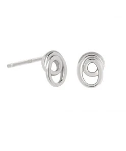 Astrid & Miyu Infinite Stud Earrings In Silver Sale