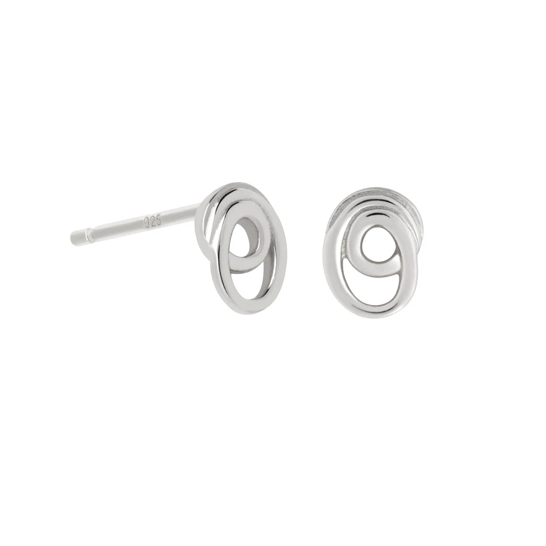 Astrid & Miyu Infinite Stud Earrings In Silver Sale 3 Astrid & Miyu Infinite Stud Earrings In Silver Sale