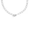 Astrid & Miyu Necklaces Ripple T-Bar Chunky Necklace In Silver