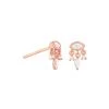 Astrid & Miyu Sale Elysian Stud Earrings In Rose Gold