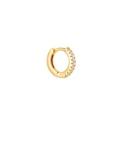 Astrid & Miyu Jewelled Crystal Hoop 6.5mm In Gold
