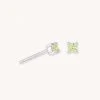 Astrid & Miyu August Birthstone Stud Earrings In Silver With Peridot CZ Birthstone Earrings 2 Astrid & Miyu August Birthstone Stud Earrings In Silver With Peridot CZ Birthstone Earrings