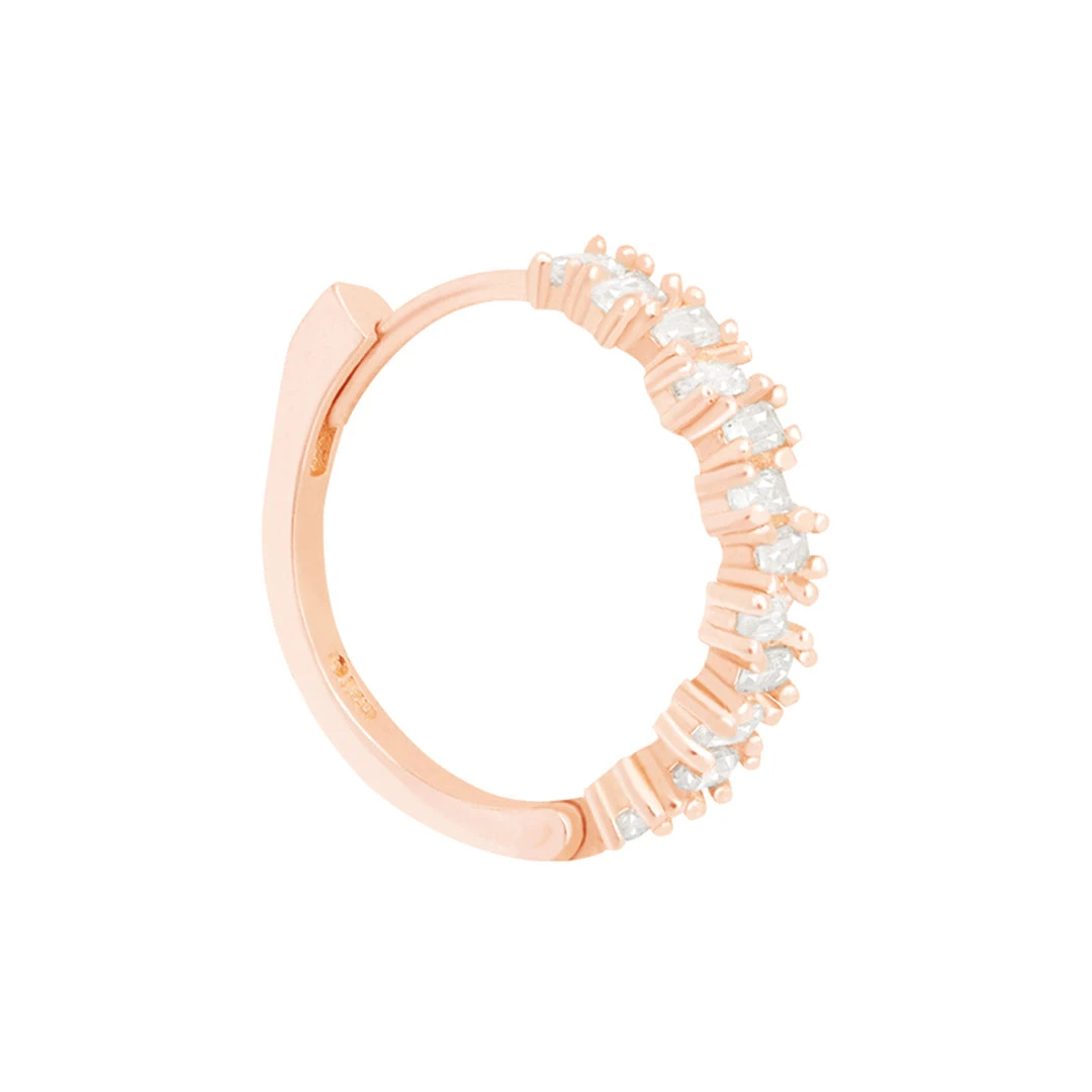 Astridandmiyu Baguette Conch Hoop In Rose Gold Sale 3 Astridandmiyu Baguette Conch Hoop In Rose Gold Sale