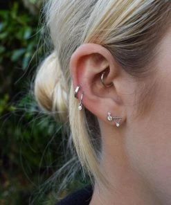 Astridandmiyu Diamond Chain Barbell In Silver Sale