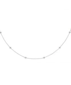 Astrid & Miyu Necklaces Essential Bold Beaded Choker In Silver
