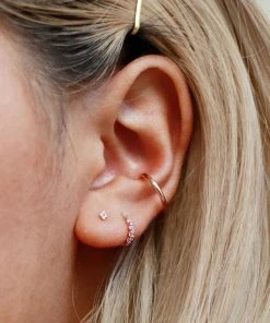 Astridandmiyu Basic Ear Cuff In Rose Gold Sale