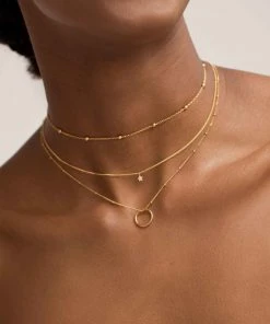 Astrid & Miyu Necklaces Essential Bold Beaded Choker In Gold