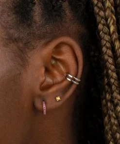 Astrid & Miyu Birthstone Earrings November Birthstone Stud Earrings In Silver With Citrine CZ