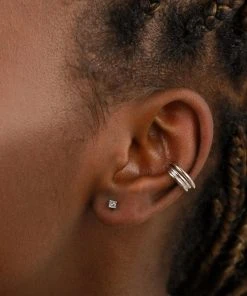 Astrid & Miyu March Birthstone Stud Earrings In Silver With Aquamarine CZ Birthstone Earrings