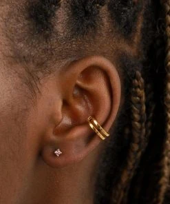 Astrid & Miyu October Birthstone Stud Earrings In Gold With Pink Tourmaline CZ Birthstone Earrings