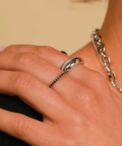 Astrid & Miyu Essential Dome Ring In Silver Rings