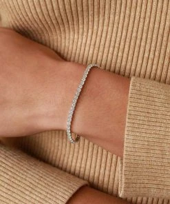 Astrid & Miyu Bold Tennis Chain Bracelet In Silver
