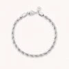 Astrid & Miyu Rope Bold Chain Bracelet In Silver Bracelets