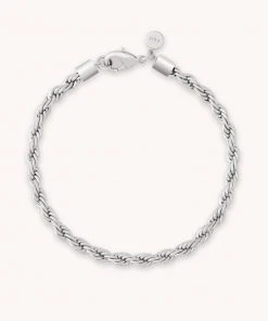 Astrid & Miyu Rope Bold Chain Bracelet In Silver Bracelets