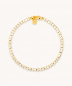 Astrid & Miyu Bold Tennis Chain Bracelet In Gold Bracelets