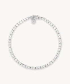 Astrid & Miyu Bold Tennis Chain Bracelet In Silver