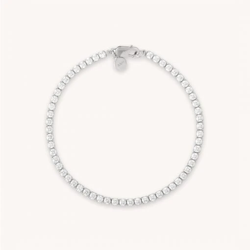 Astrid & Miyu Bold Tennis Chain Bracelet In Silver 5 Astrid & Miyu Bold Tennis Chain Bracelet In Silver