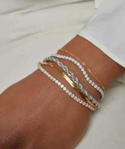 Astrid & Miyu Bold Tennis Chain Bracelet In Gold Bracelets 13 Astrid & Miyu Bold Tennis Chain Bracelet In Gold Bracelets