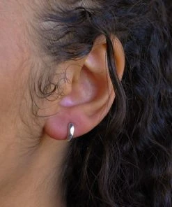 Astrid & Miyu Earrings Bold Huggies In Silver