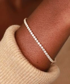 Astrid & Miyu Bold Tennis Chain Bracelet In Gold Bracelets