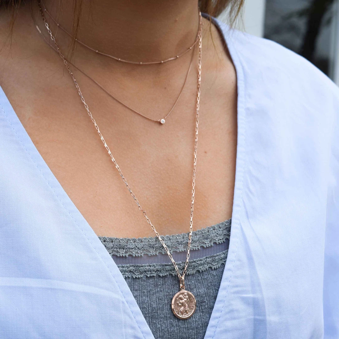 Astridandmiyu Boyfriend Medallion Necklace In Rose Gold 4 Astridandmiyu Boyfriend Medallion Necklace In Rose Gold
