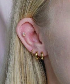 Astrid & Miyu Best Sellers Bubble Hoop 6.5mm In Gold