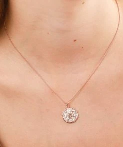 Astrid & Miyu Cancer Zodiac Pendant Necklace In Rose Gold