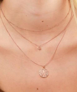 Astrid & Miyu Scorpio Zodiac Pendant Necklace In Rose Gold Zodiac Necklaces