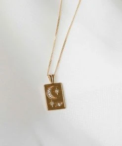 Astrid & Miyu Celestial Pendant Necklace In Gold