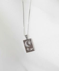 Astrid & Miyu Celestial Pendant Necklace In Silver