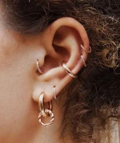 Astridandmiyu Chunky Ear Cuff In Rose Gold