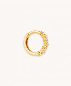Astrid & Miyu Best Sellers Cluster Hoop 8mm In Gold